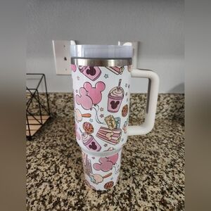 Pink and White Disney Tumbler